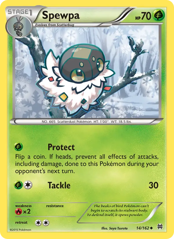 Spewpa, Pokémon card