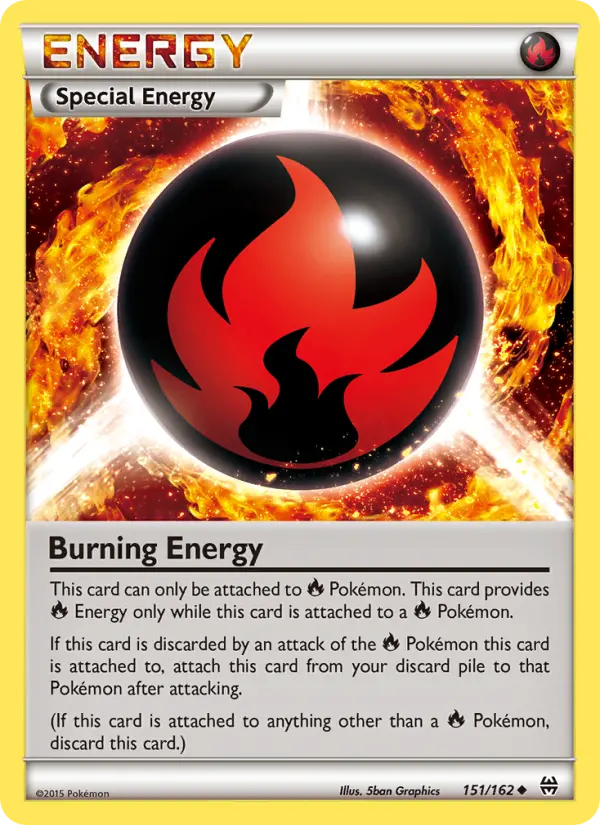Burning Energy, Pokémon card