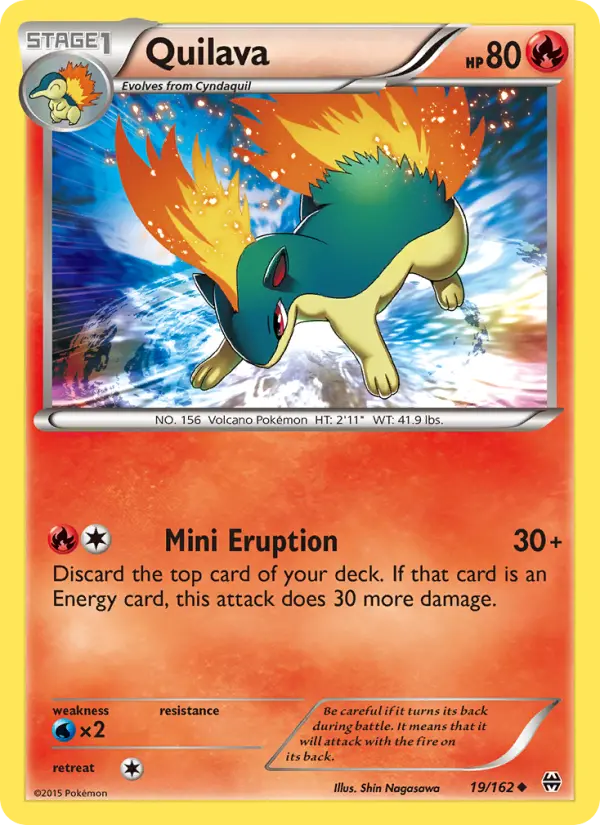 Quilava, Pokémon card