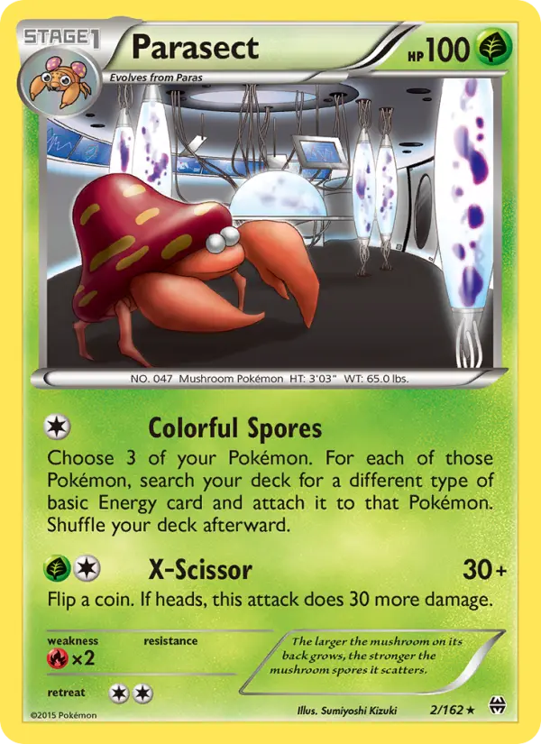 Parasect, Pokémon card