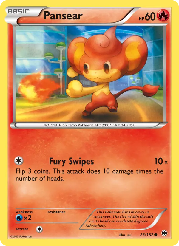 Pansear, Pokémon card