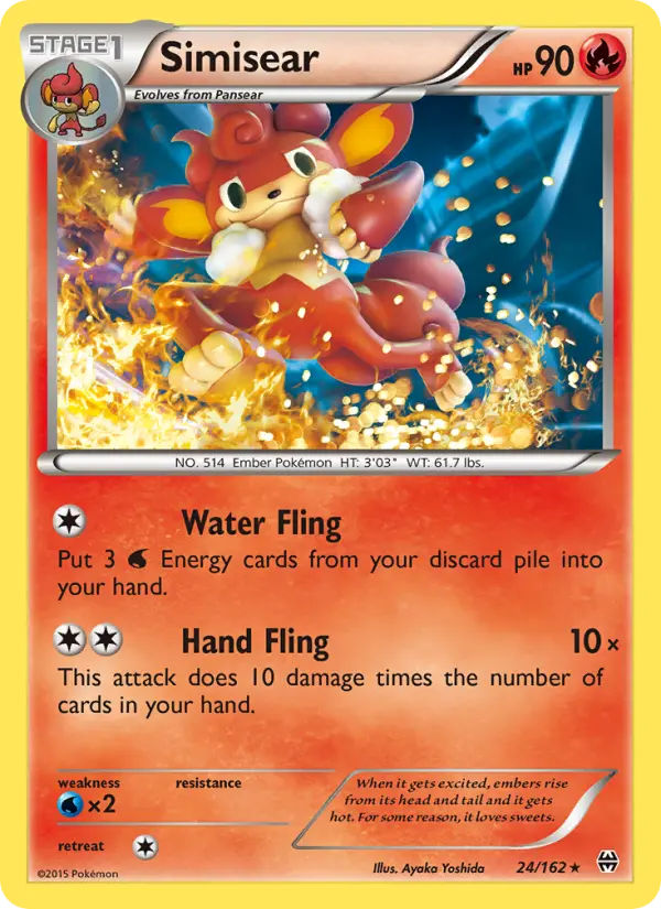 Simisear, Pokémon card