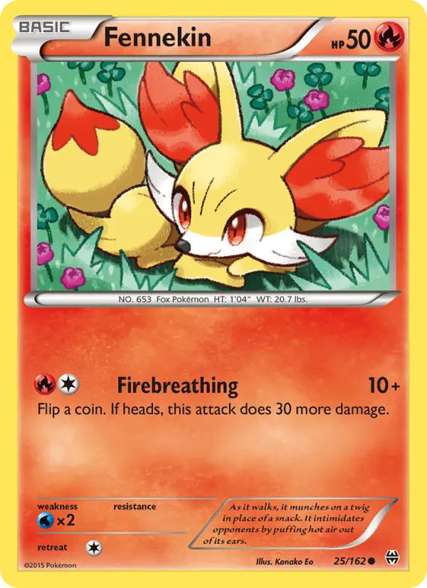 Fennekin, Pokémon card