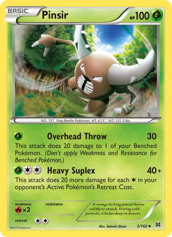 Pinsir, Pokémon card