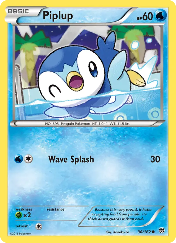 Piplup, Pokémon card