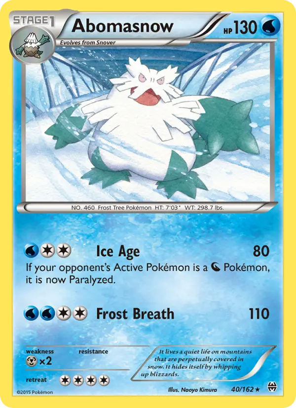 Abomasnow, Pokémon card