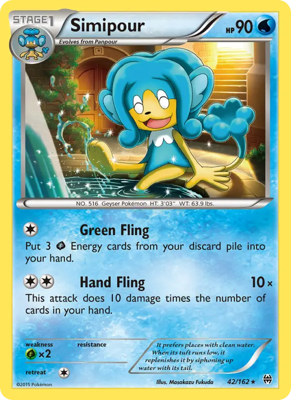 Simipour, Pokémon card