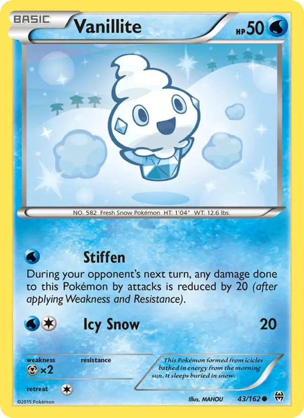 Vanillite, Pokémon card