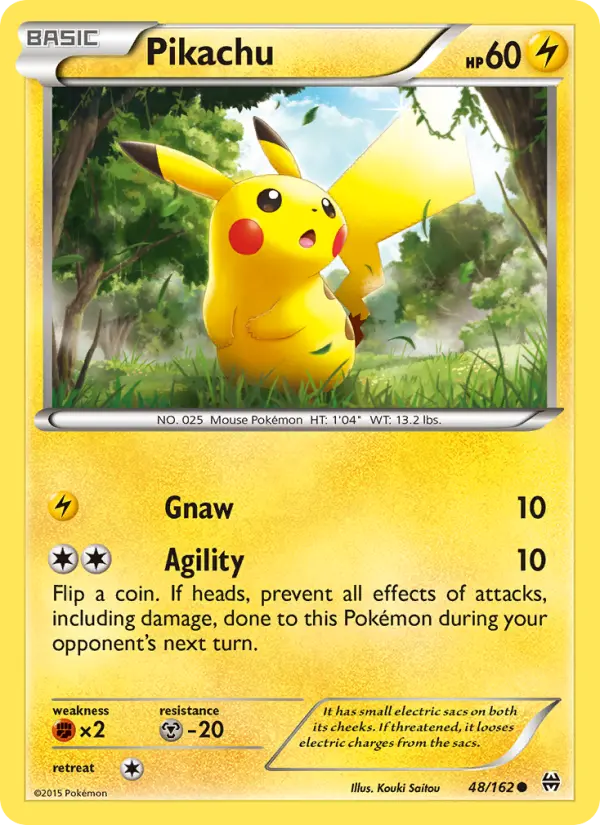 Pikachu, Pokémon card