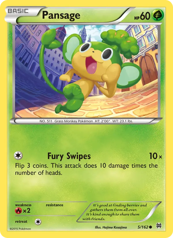 Pansage, Pokémon card