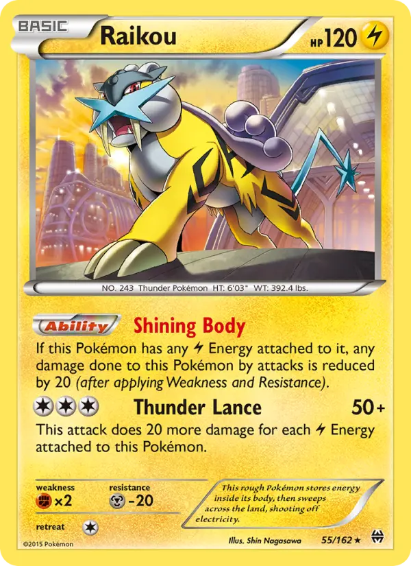 Raikou, Pokémon card