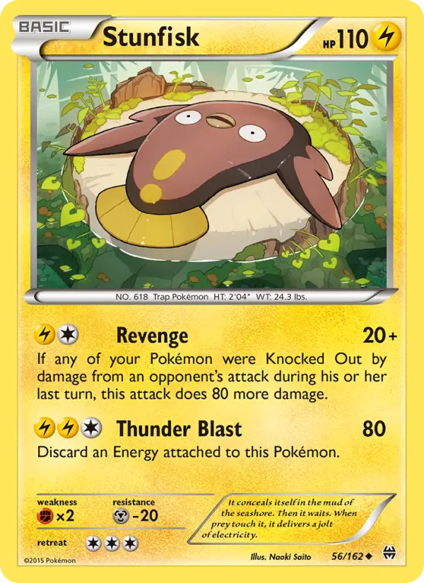 Stunfisk, Pokémon card