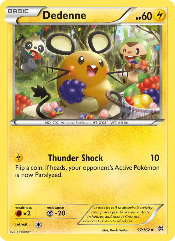 Dedenne, Pokémon card