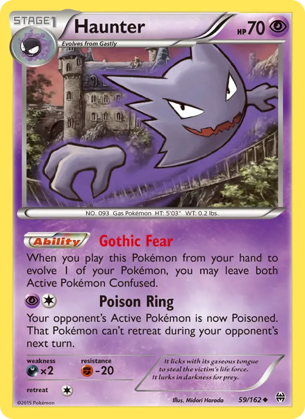 Haunter, Pokémon card
