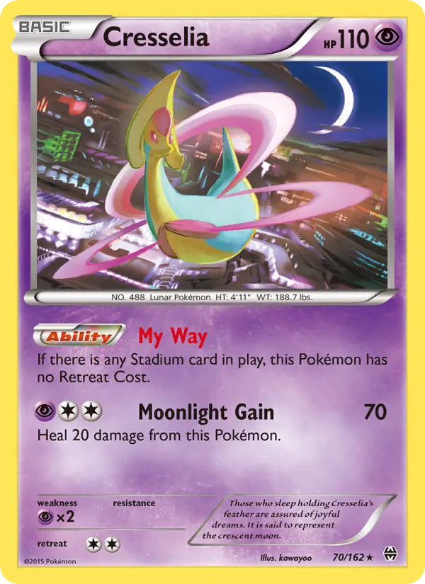 Cresselia, Pokémon card