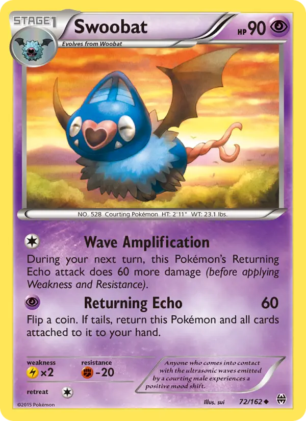 Swoobat, Pokémon card