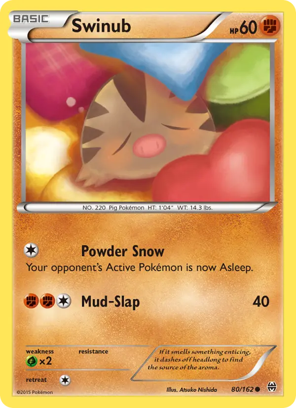 Swinub, Pokémon card