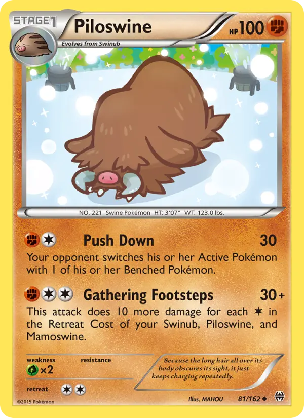 Piloswine, Pokémon card