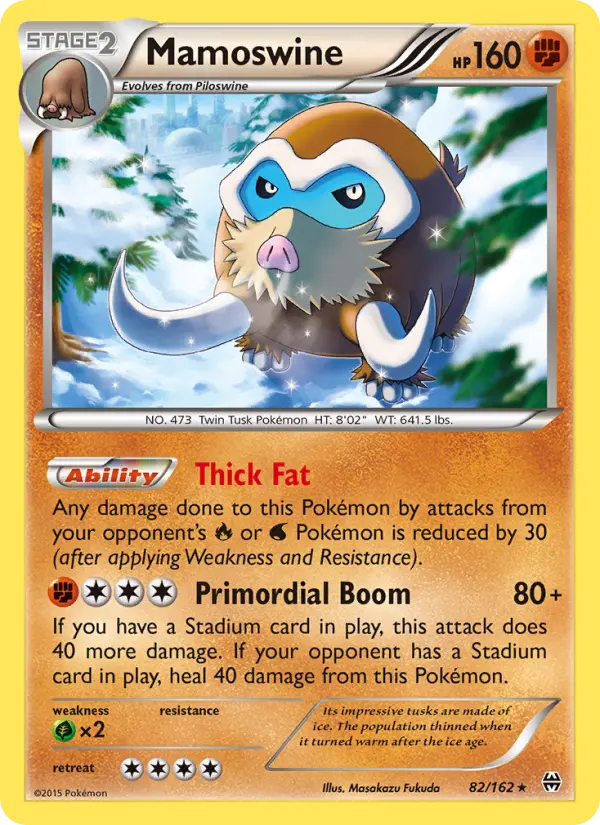 Mamoswine, Pokémon card