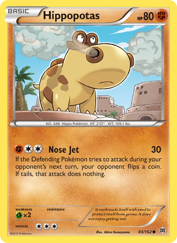 Hippopotas, Pokémon card