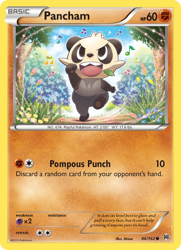 Pancham, Pokémon card