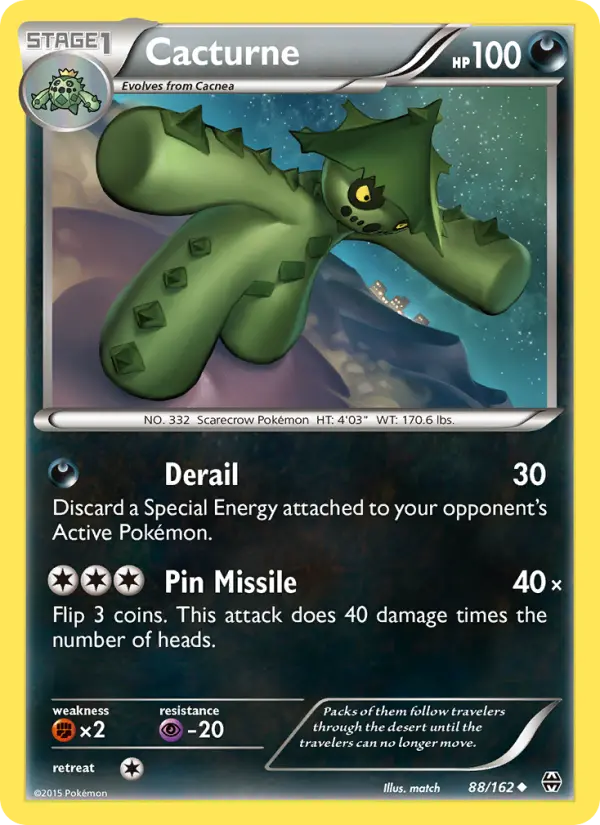 Cacturne, Pokémon card