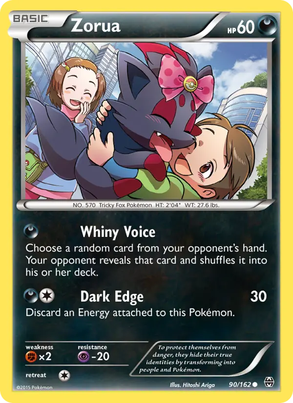 Zorua, Pokémon card