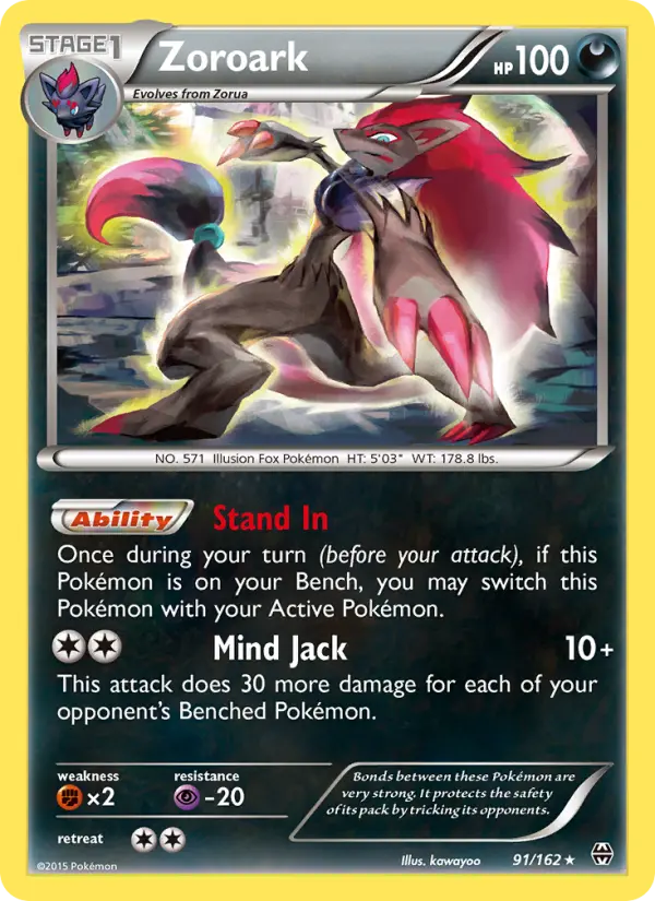 Zoroark, Pokémon card