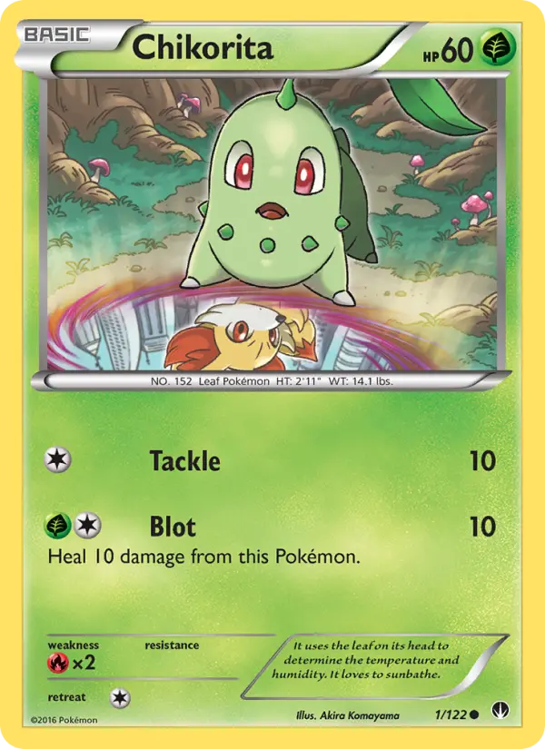 Chikorita, Pokémon card
