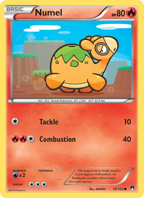 Numel, Pokémon card