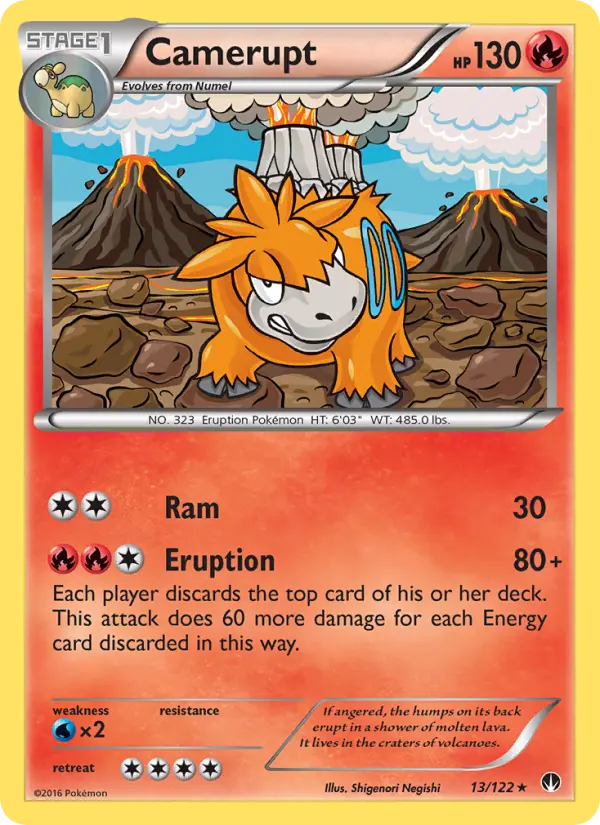 Camerupt, Pokémon card