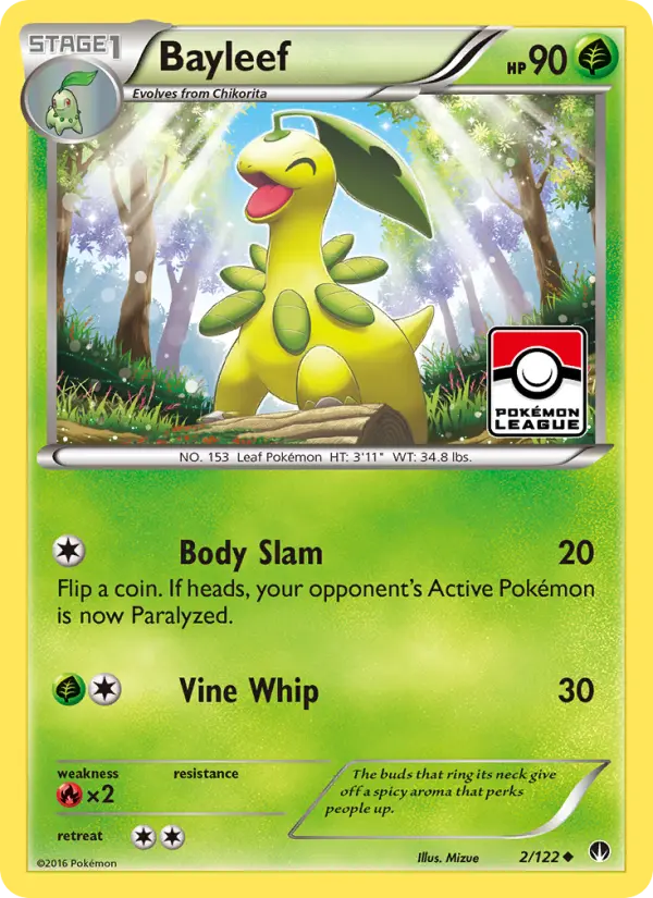 Bayleef, Pokémon card