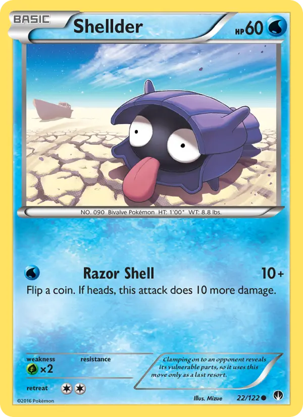 Shellder, Pokémon card