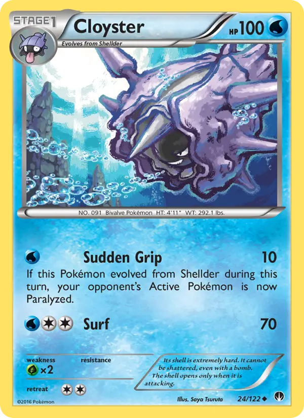 Cloyster, Pokémon card