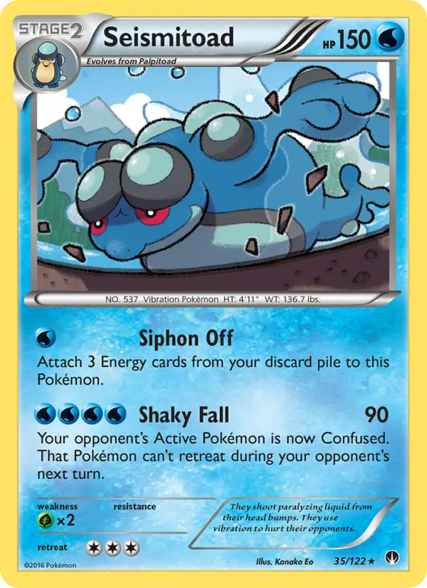 Seismitoad, Pokémon card