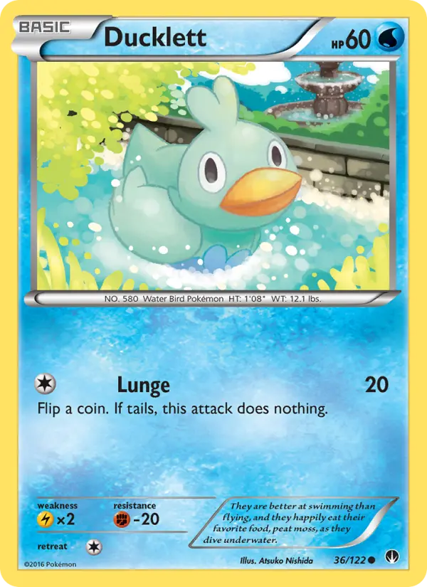 Ducklett, Pokémon card