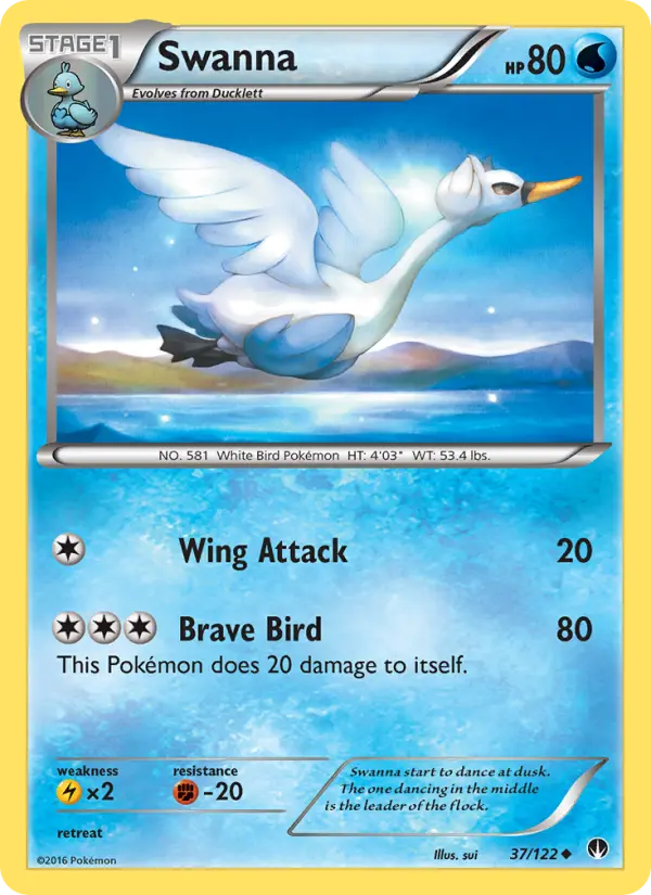 Swanna, Pokémon card