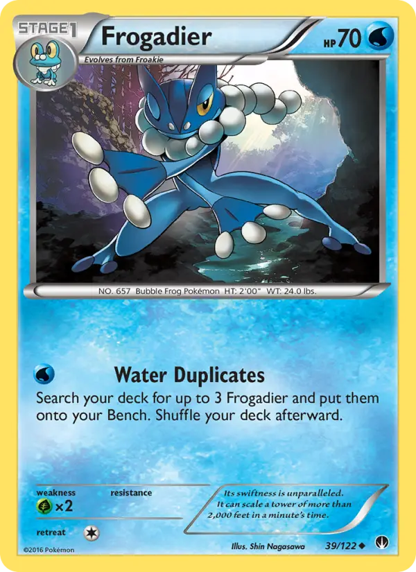 Frogadier, Pokémon card