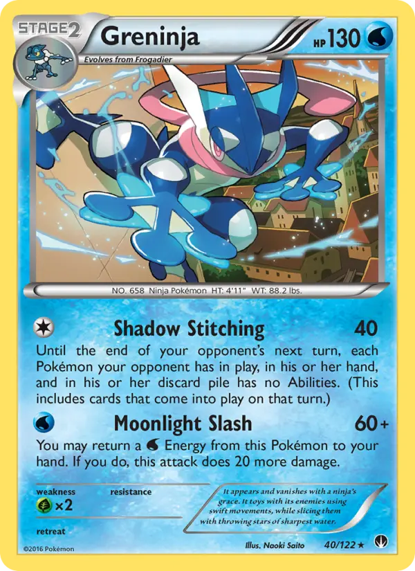 Greninja, Pokémon card