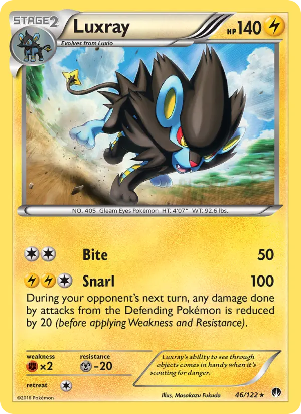 Luxray, Pokémon card