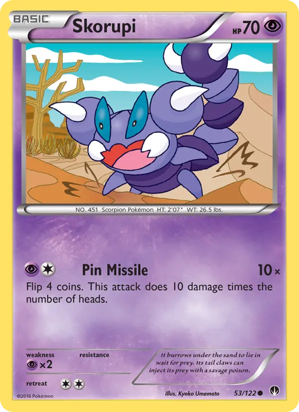 Skorupi, Pokémon card