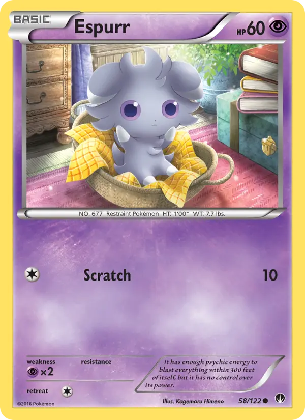 Espurr, Pokémon card