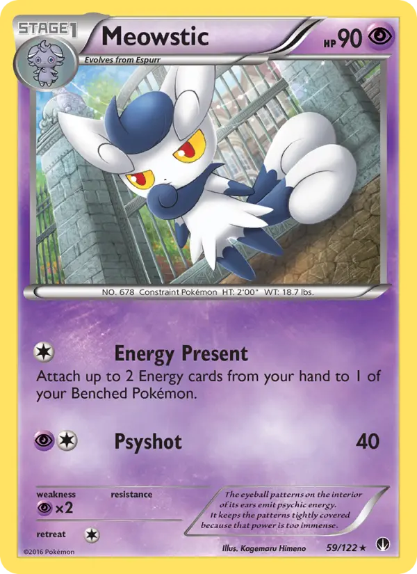 Meowstic, Pokémon card