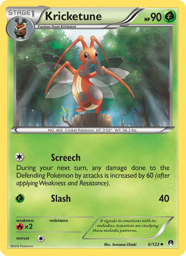 Kricketune, Pokémon card