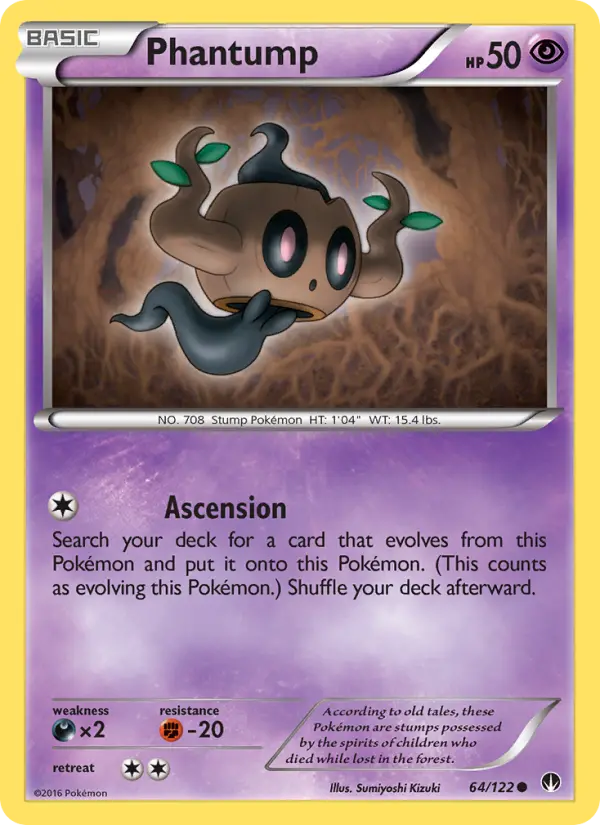 Phantump, Pokémon card
