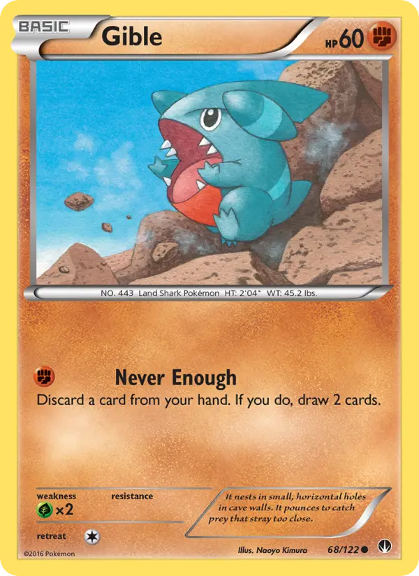 Gible, Pokémon card