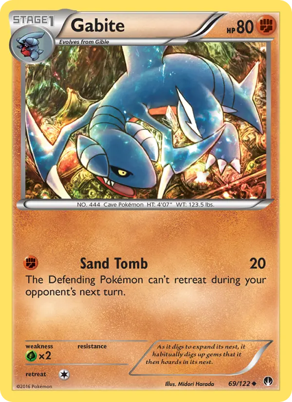Gabite, Pokémon card