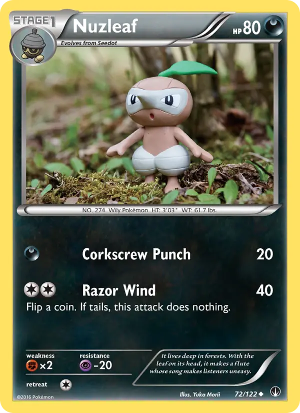Nuzleaf, Pokémon card