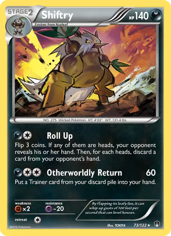 Shiftry, Pokémon card