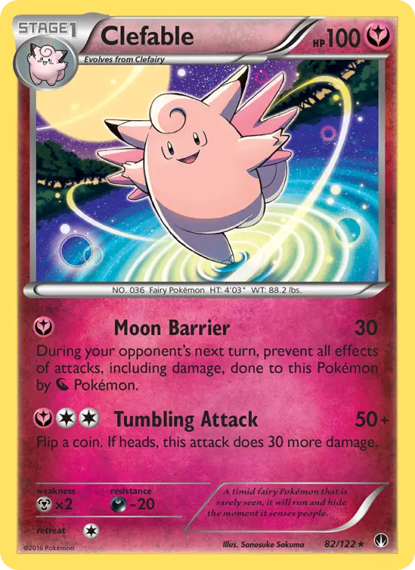 Clefable, Pokémon card